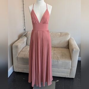 Elegant Pink Maxi Dress